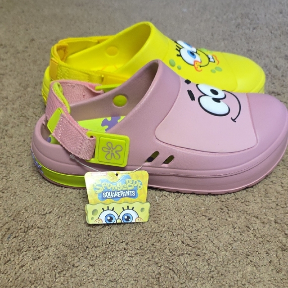 SpongeBob Women's Sandals - Pink and Yellow - Picture 2 of 4
